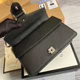 Close-up detail of classic premium women's handbag – women's designer-style accessory