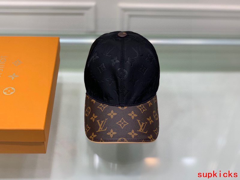 Close-up detail view of Louis Vuitton unisex cap