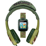 Front view of PlayZoom unisex green watch