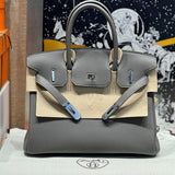Side view of graceful structured handbag