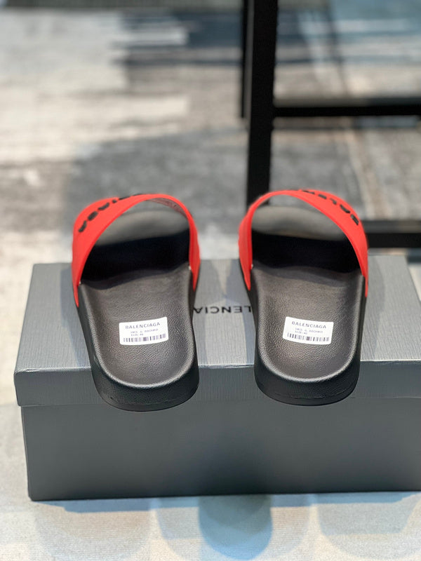 Balenciaga sandals Style 021 - logo and branding close-up