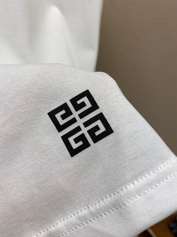 Close-up detail shot of Givenchy luxury clothing with everyday silhouette