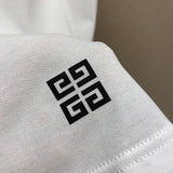 Close-up detail shot of Givenchy luxury clothing with everyday silhouette