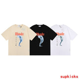Front view of Rhude luxury clothing with contemporary cut