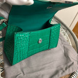 Side profile of chic structured women's handbag – women's premium purse