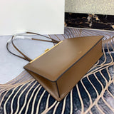 Back view of structured refined women's handbag – women's everyday handbag