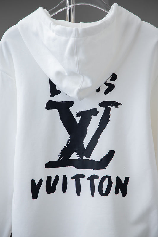 Side profile of Louis Vuitton luxury clothing with relaxed-fit cut
