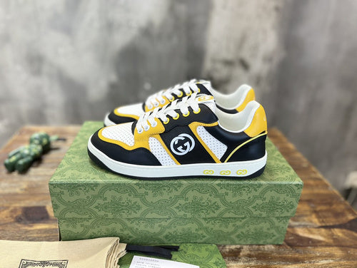 Gucci classic monochrome luxury sneakers view 11 retro runner design