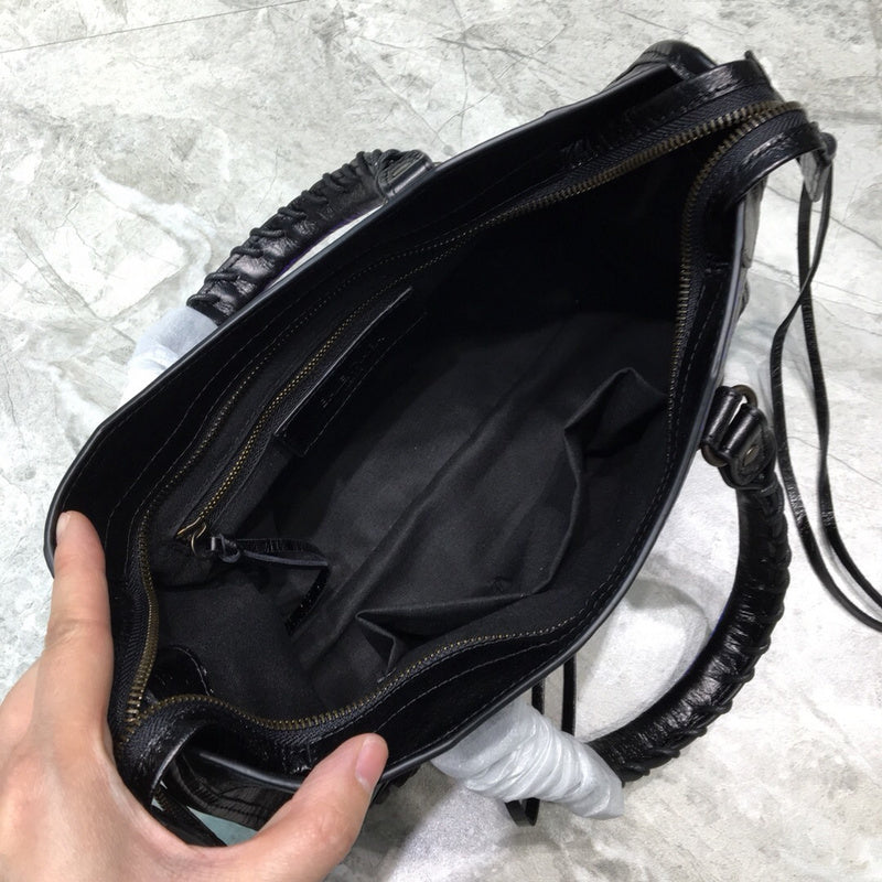 Sleek Faux Leather Handbag - Modern Structured Build | Women's Luxury Handbag #961 - styled full view (image 7) of designer-inspired handbag