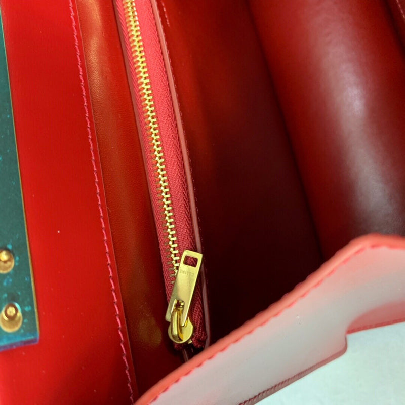 Top view of chic sleek women's handbag – women's luxury accessory