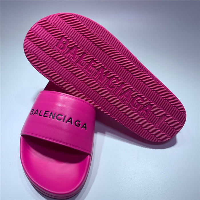 Balenciaga Nude Flat Thong Sandals - Heel Detail View