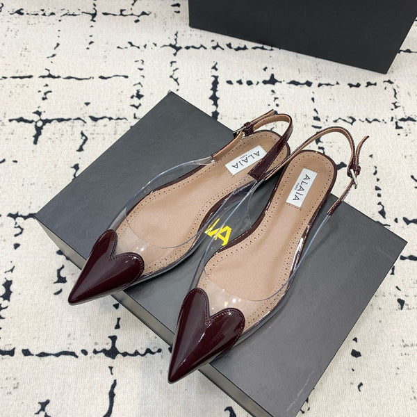 Front view of Alaïa Flats premium footwear