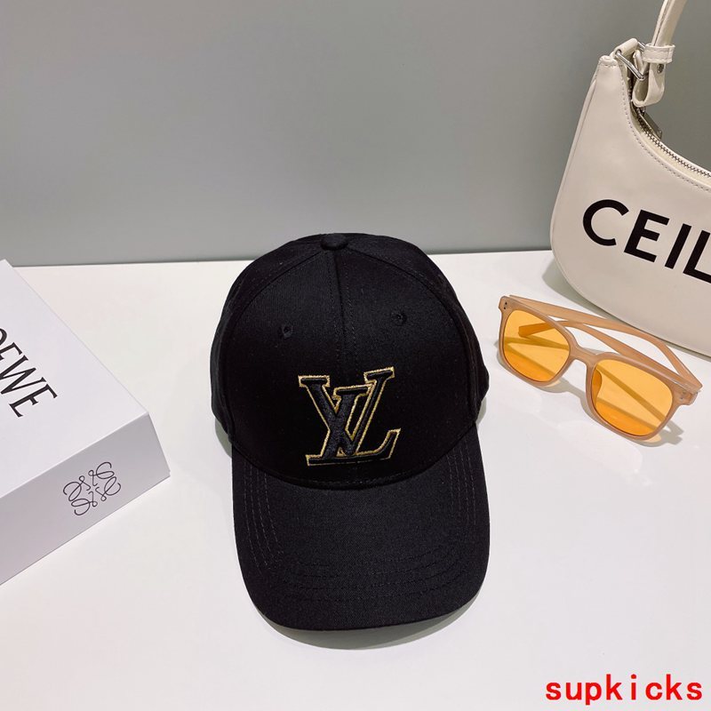 Close-up detail view of Louis Vuitton unisex cap