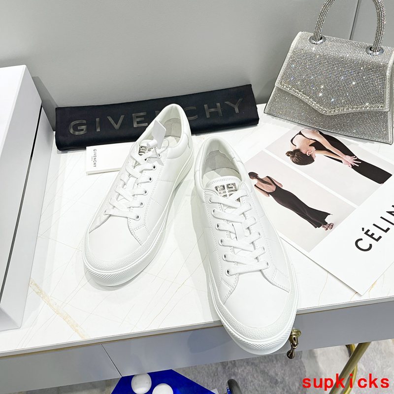 Givenchy White Loafer Flats - Side Profile View