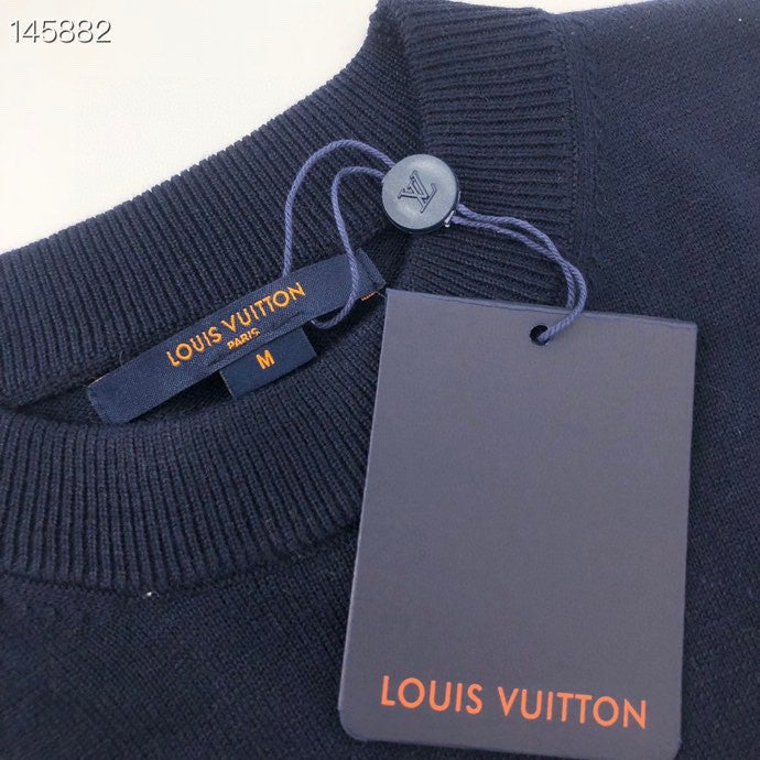 Side profile of Louis Vuitton luxury clothing with relaxed-fit cut