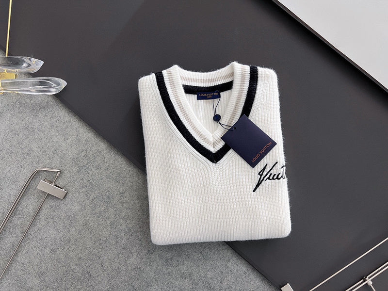 Flat lay presentation of Louis Vuitton luxury clothing with streetwear-inspired cut