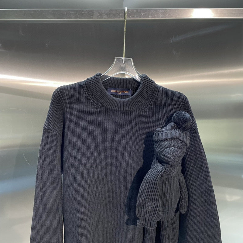 Close-up detail shot of Louis Vuitton luxury clothing with everyday silhouette
