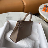 Side view of everyday-ready structured handbag