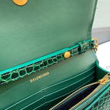 Elegant Faux Leather Handbag - Signature Hardware Accents | Women's Fashion Handbag #450 - texture close-up (image 9) of designer-inspired handbag