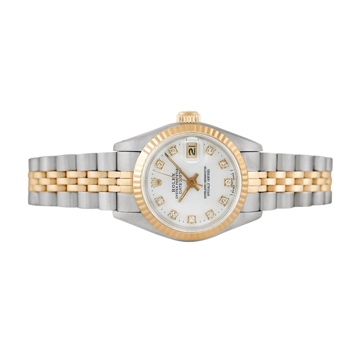 Front view of Rolex women's watch