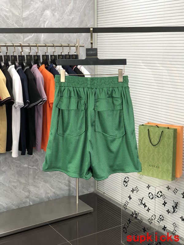 Side profile of Rhude luxury clothing with monogram-inspired silhouette