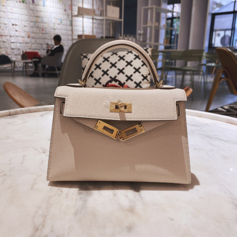 Close-up detail of understated bag design