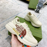 Gucci neutral cream luxury sneakers view 5 signature lace-up style