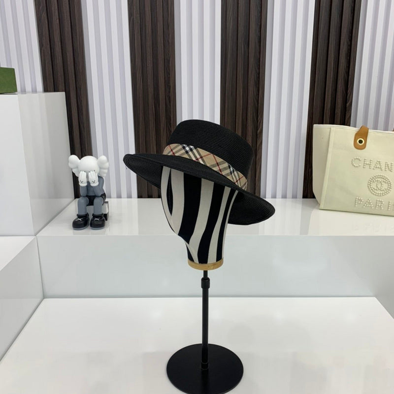 Close-up detail view of Burberry unisex cap