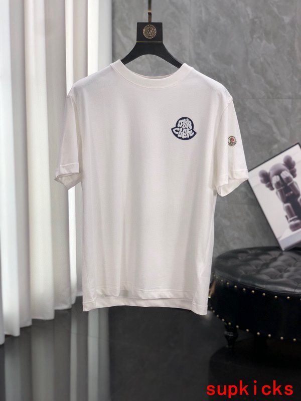Front view of Moncler luxury clothing with relaxed-fit cut