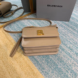 Polished Faux Leather Handbag - Modern Structured Build | Women's Statement Accessory #649 - hardware and detail close-up (image 5) of designer-inspired handbag