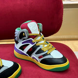 Gucci stone beige luxury sneakers view 8 bold athletic profile
