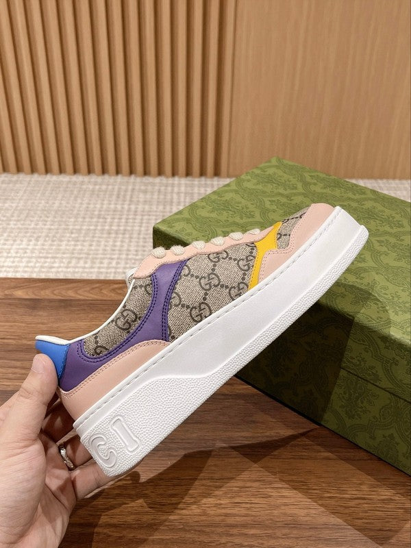 Gucci neutral cream luxury sneakers view 6 signature lace-up style