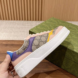 Gucci neutral cream luxury sneakers view 6 signature lace-up style