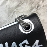 Statement Premium PU Leather Handbag - Sleek Minimalist Lines | Women's Statement Accessory #828 - styled full view (image 7) of designer-inspired handbag