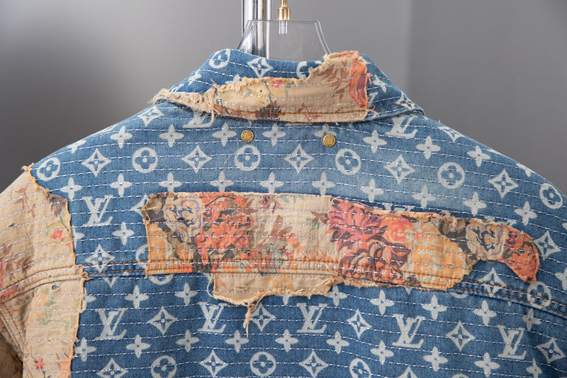 Back view of Louis Vuitton luxury clothing with logo-detail design