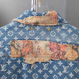 Back view of Louis Vuitton luxury clothing with logo-detail design