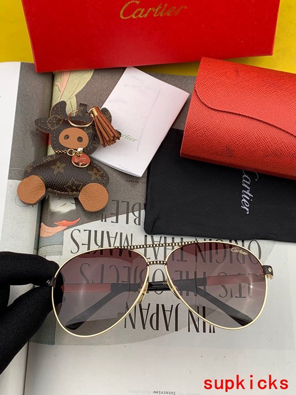 Angled view of Cartier unisex sunglasses