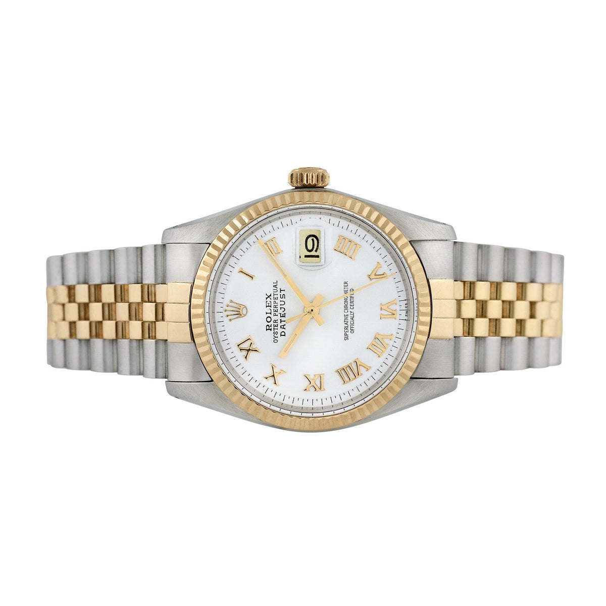 Front view of Rolex men's watch