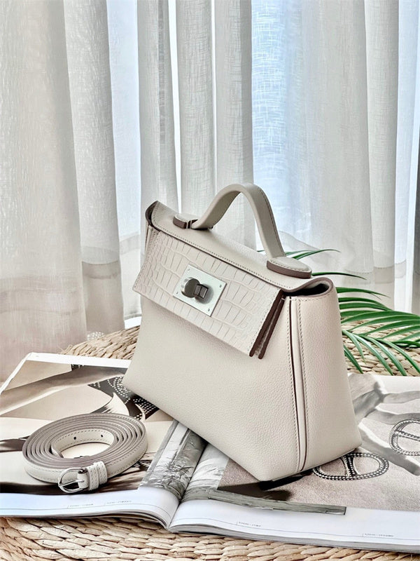 Close-up detail of sophisticated bag design