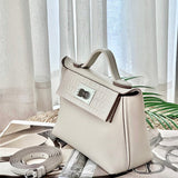 Close-up detail of sophisticated bag design