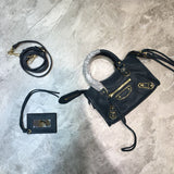 Contemporary Faux Leather Handbag - Sleek Minimalist Lines | Women's Designer-Inspired Purse #697 - side angle view (image 2) of designer-inspired handbag