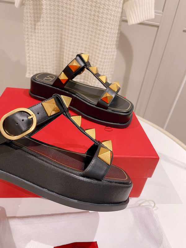 Close-up of Valentino Garavani shoes craftsmanship