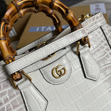 Back view of structured statement women's handbag – women's luxury handbag