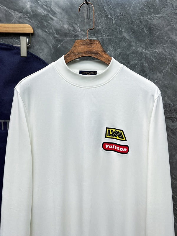 Full styled look of Louis Vuitton luxury clothing with streetwear-inspired cut