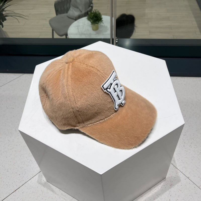 Angled view of Burberry unisex cap