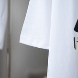 Close-up detail shot of Louis Vuitton cotton t-shirt with relaxed-fit cut