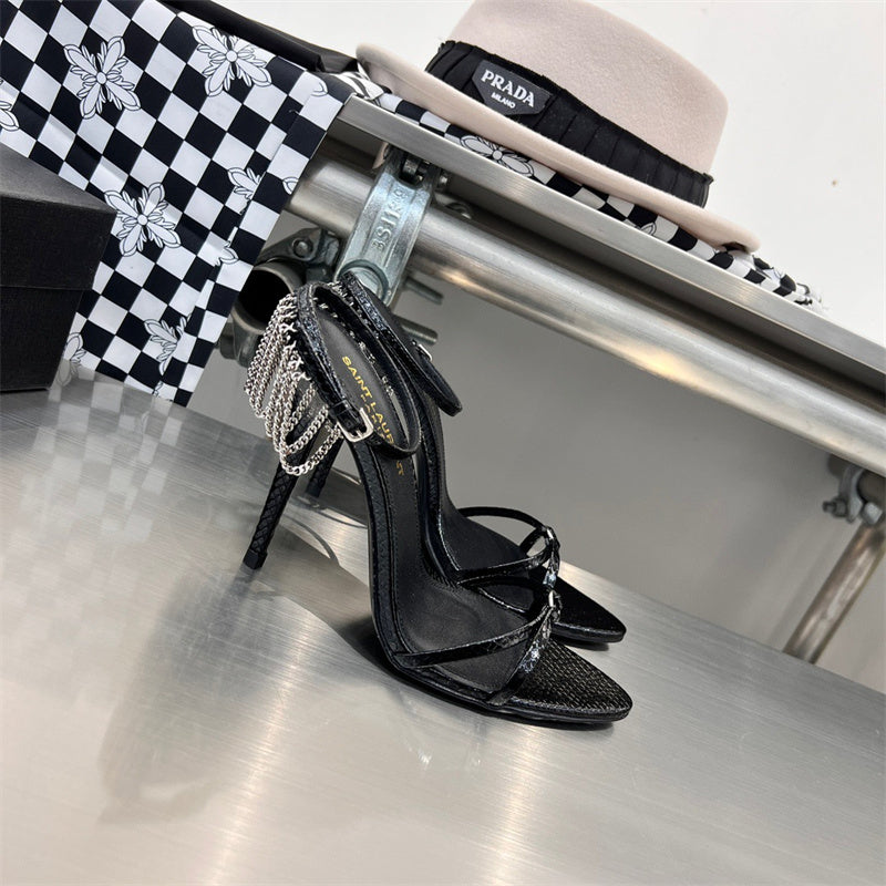 Saint Laurent luxury shoes detail shot