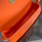 Top view of modern refined women's handbag – women's luxury accessory