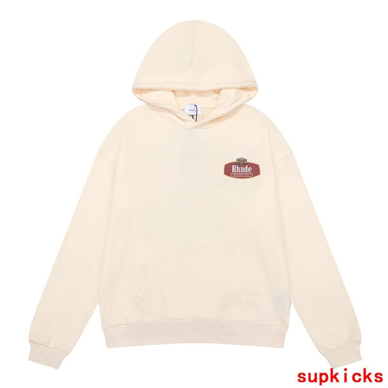 Side profile of Rhude luxury clothing with streetwear-inspired cut