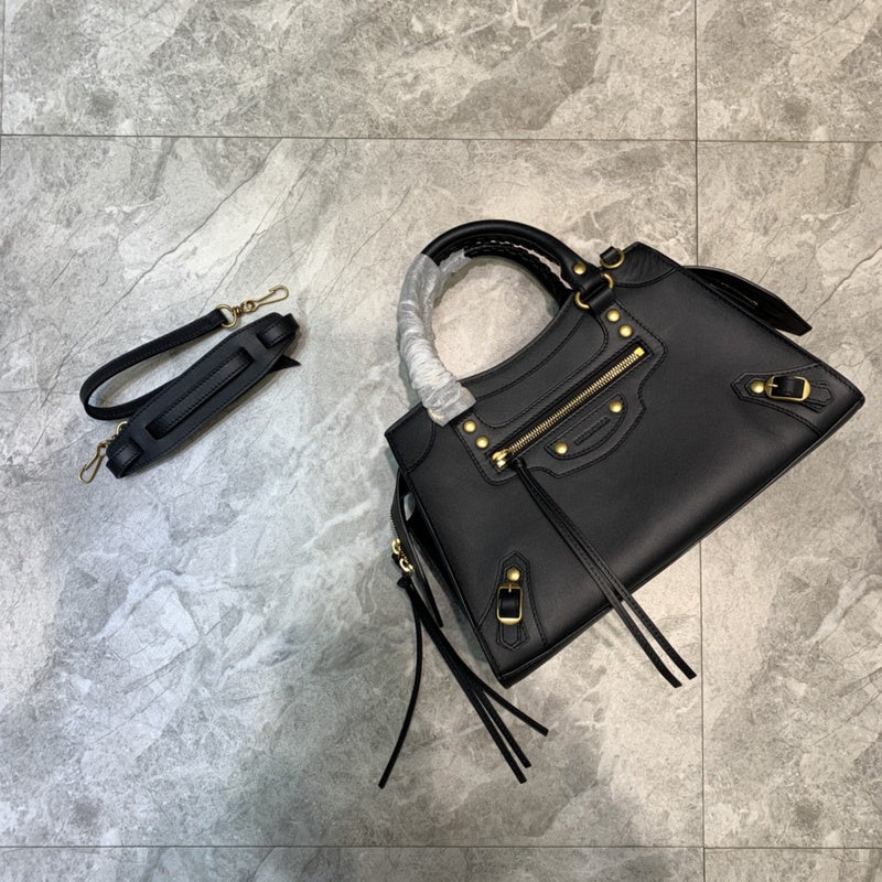 Timeless Premium PU Leather Handbag - Signature Hardware Accents | Women's Designer-Inspired Purse #677 - side angle view (image 2) of designer-inspired handbag